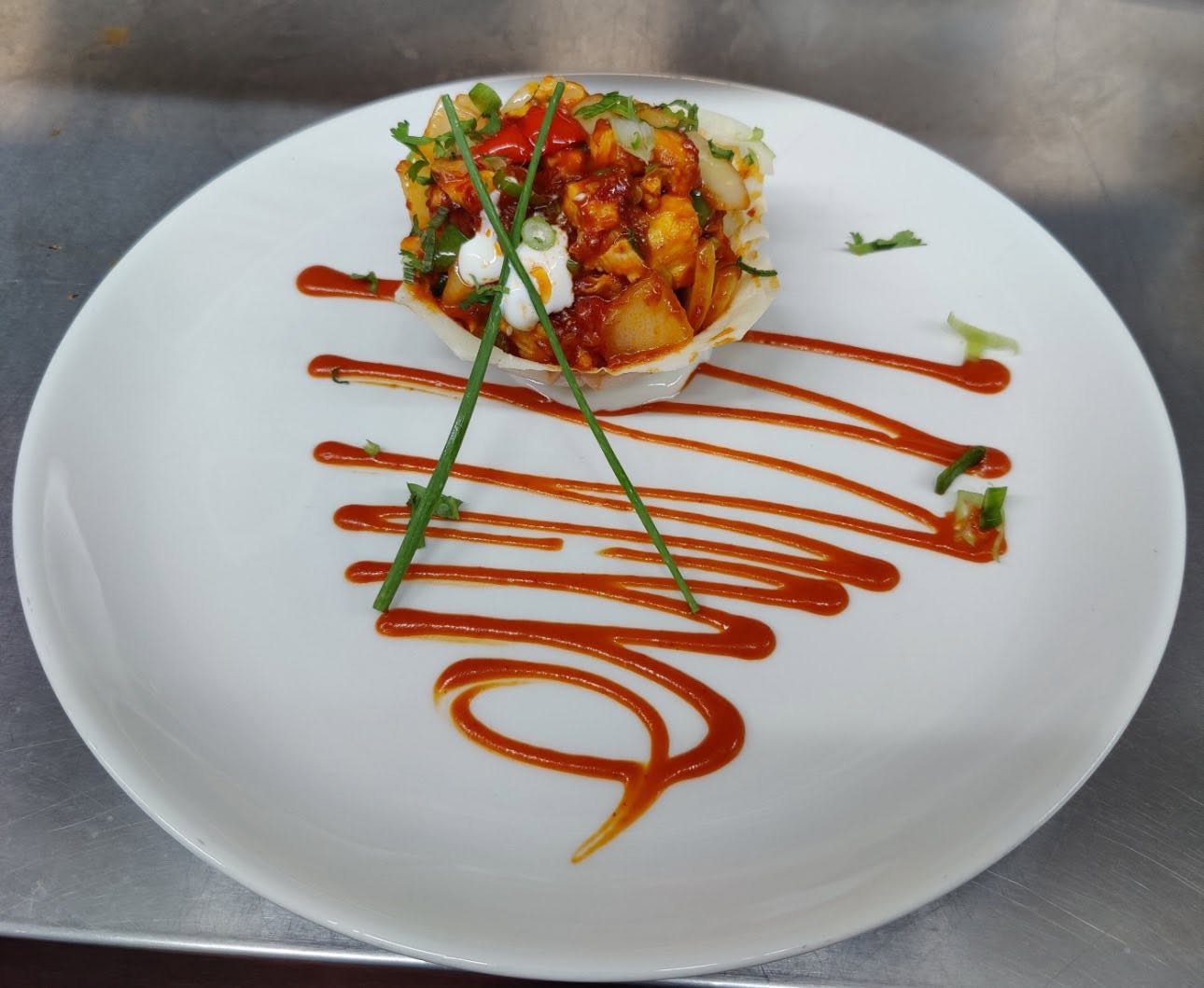 A carefully plated 1953 dish